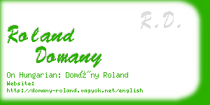 roland domany business card